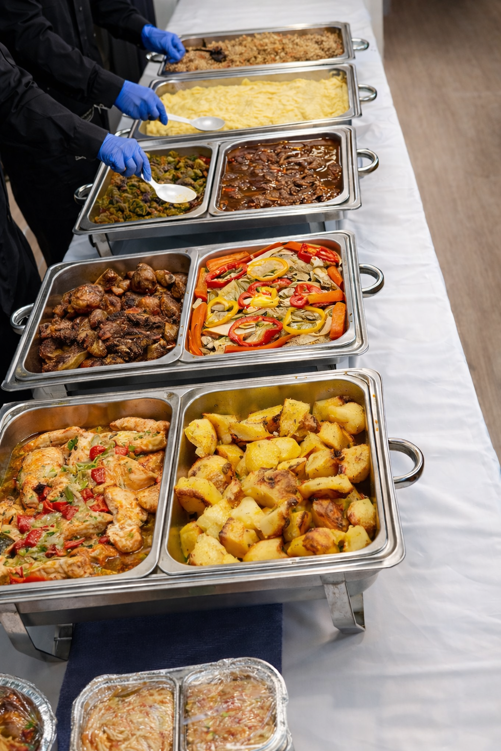 A&G Catering team preparing food